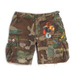 G Patch Woodland Camo Cargo Shorts